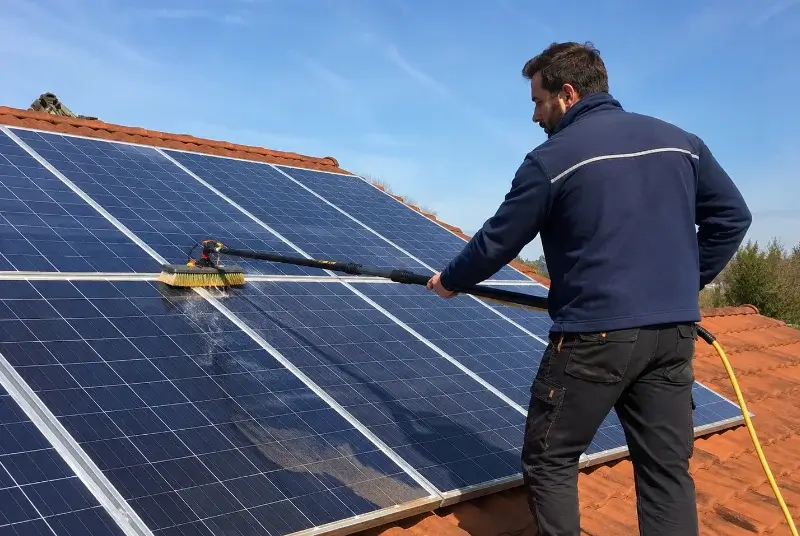 Nettoyage et entretien de panneaux solaires à Cantin